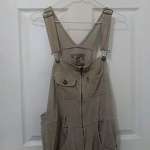Vintage Corduroy zipper overalls